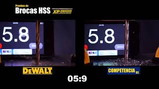 Brocas HSS DEWALT vs Competencia