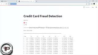 **Streamlit Web Application** - Credit Card Fraud Detection Using Decision Tree Algorithm In PYTHON