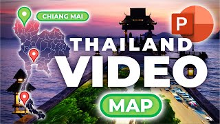 How to Create a Video Map in PowerPoint 🔥THAILAND 🔥