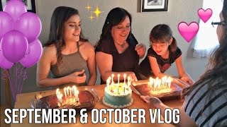 Sep. & Oct. Vlog 2016 | Birthdays,  MarcoAntonioSolis Concert, Scary Clown Fail, & Halloween