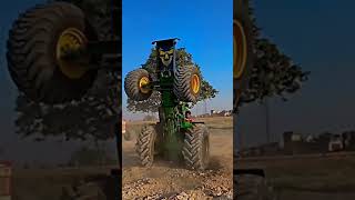 johndeere tractor🚜 stunt#full modified tractor#attitude#yt shorts#Black Spirit 276