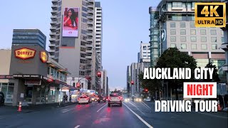 [4k UltraHD] Driving tour - Auckland City at Night, New Zealand