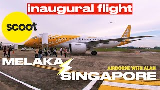 Scooting to #Singapore from #Melaka! Inaugural flight review of #Scoot #embraer190 #flightreview