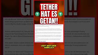 ⚠️TETHER HAT ES GETAN! #krypto #kryptonews #usdt #stablecoin #kryptodeutsch #xrp #btc #btcdeutsch