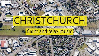 Above Christchurch New Zealand & relax guitar sleep music / 1080[HD]