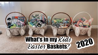 WHAT'S IN MY KIDS' EASTER BASKETS 2020 ✝️🐰// 4 KIDS AGES 1-7// EASTER BASKET IDEAS // Mama Approved