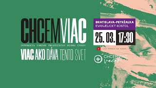 Chcemviac večer Bratislava - Petržalka - 25.03.2023