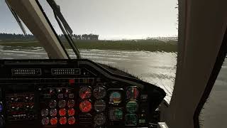 X-Plane 12: Cowan Bell 222 UT, Inverness Airport and Left or Right Circuits in the Rain