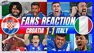 ITALY FANS CRAZY🤪REACTION TO CROATIA 1-1 ITALY | EURO 2024