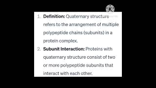 #QuaternaryStructure #Protein #Notes #Nutrition