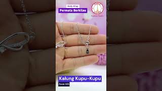 Kalung Wanita Kupu-Kupu Butterfly Perak Asli Silver 925 Lapis Emas Putih Kupu Sterling Necklace