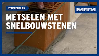 Muur metselen met snelbouwstenen in 7 stappen | GAMMA België