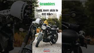 Café racers and scramblers can also slot in under the “standard” banner.