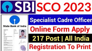 SBI Specialist Cadre Officer sco online form 2023 Kaise Bhare | SBI SCO online form fill up 2023