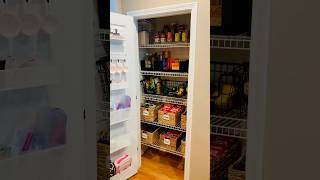 Pantry Organization With Wire Shelves #pantryorganization #pantrystaples #costco #restock