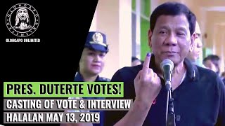 Pres. Duterte Votes! - Plus Ambush Interview (May 13, 2019)