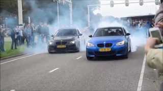 Burnout!! 2x BMW M5 E60 V10 - Cars and Coffee Spijkenisse