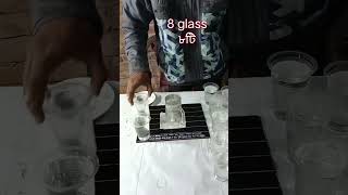 wonderful science experiment with candle water and glass।একটি গ্লাস দিয়ে ৮টি গ্লাস উঠানো। #shorts