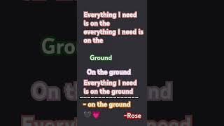 #blackpink #lyrics #ontheground #rosé