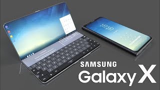 Galaxy X: Samsung galaxy New Phone (Bendable, Laptop Mode, Leather skin)