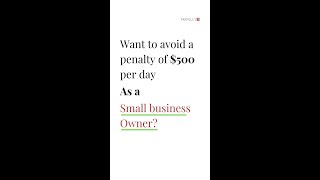 Avoid penalty of $500 per day 😱