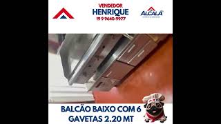 B2 - ALCALA BALCÃO REFRIGERADO BAIXO COM 6 GAVETAS 2.20 MT