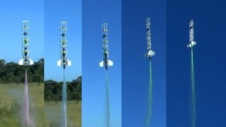 Painting the sky with a water rocket