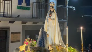 Procesión festiva, con la imagen de la Virgen de Fátima, villa de Chiantla 2024.