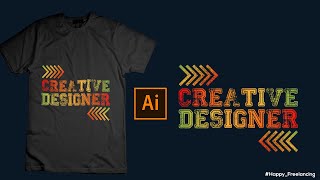 T-Shirt Design: Creative Designer Typography T-Shirt Tutorial || Grunge Texture Effect Tutorial