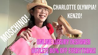 Online luxury designer outlet store haul! outnet.com Moschino, Charlotte Olympia, Kenzo 80% off!