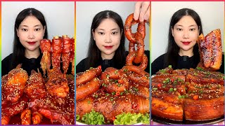 ASMR CHINESE FOOD MUKBANG EATING SHOW | 먹방 ASMR 중국먹방 (Fat Meat, Pork Fat, Pork Belly, 🍜Noodles)