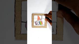 Gravity Falls Gnome DIY Cardboard Pieces Puzzle Game 🧩 Challenge #shorts #art #gravityfalls #gravity