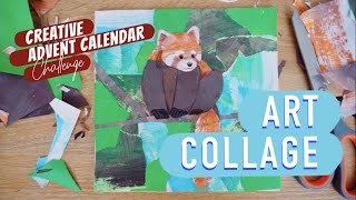 ART COLLAGE Red Panda⎢DIY ART PROJECT ✄ CREATIVE ADVENT CALENDAR EP17/24