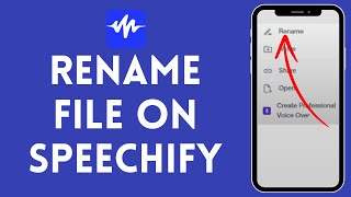 How to Rename File on Speechify (2024) | Speechify Tutorial