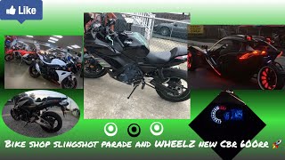 Ninja 650 Gsx-s 750 and WHEELZ new Cbr 600rr Tear the roads bike shop & slingshot parade