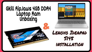 G Skill Ripjaws 4 GB Ddr4 Laptop RAM - Unboxing and Lenovo IdeaPad S145 Installation