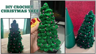 Easy Crochet Christmas Tree DIY tutorial #beginnerfriendly #diy