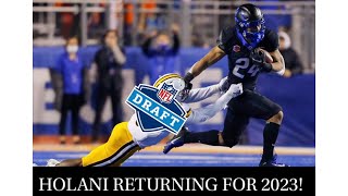 BOISE STATE RUNNING BACK GEORGE HOLANI RETURNING FOR 2023!! Reaction and Analysis!