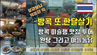 방콕 또 한달살기 - 방콕 미슐랭 맛집 투어 (완탕 그리고 마늘통닭) feat.공원산책