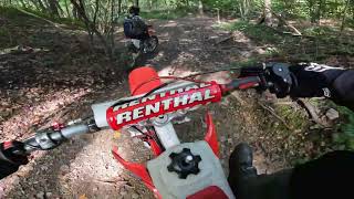 1993 honda cr250 at famous reading outdoors. Single track, hillclimb, problems.