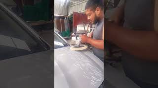 Last process of a paint job Rubbing polish..#carpolish #hyundai #gloss #trending #goviral