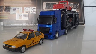 O Gol da CET Parou A Cegonha que Levava Sucatas de Carros Miniaturas na Escala 1 43 Salvat