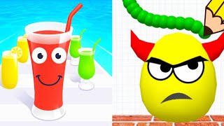 Draw To Smash vs Juice Run 3D / Satisfying All Levels Mobile Games...