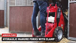 Agriculture | Hydraulic manure forks with clamp | SHERPA mini-loaders