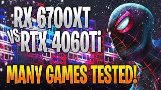 AMD RX 6700 XT vs Nvidia RTX 4060 Ti | Game Benchmark Tests and Gameplay