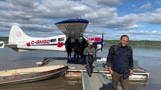 North Star Adventures guests returning from Nahanni National Park flight tour. Aug 22, 2020