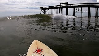 Surfing small, fast waves - 0.3 feet at 17 seconds- Amelia Island Florida August 2022