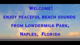 Welcome! Enjoy peaceful beach sounds- Lowdermilk Park, Naples, Florida #floridabeaches #naturesounds