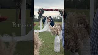 First Kiss Bliss #weddingvideographer  #explorepage #RusticRomance #OfficiantTipKindlyMove #love