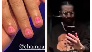 Drake feeling sassy with pink nails